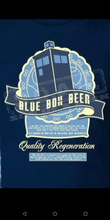 Load image into Gallery viewer, DR WHO inspired Blue Box Beer Tee Shirt
